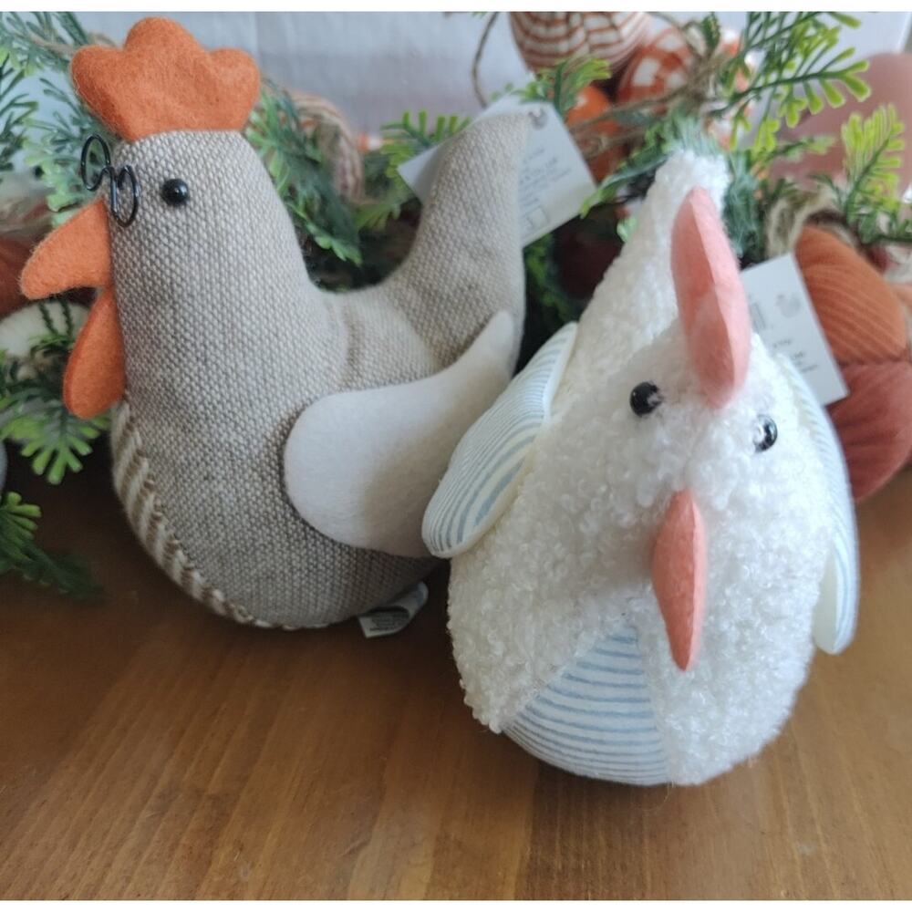 Target Bullseye Playground Springtime Hen & Rooster 6" Fabric Figurals New 2024